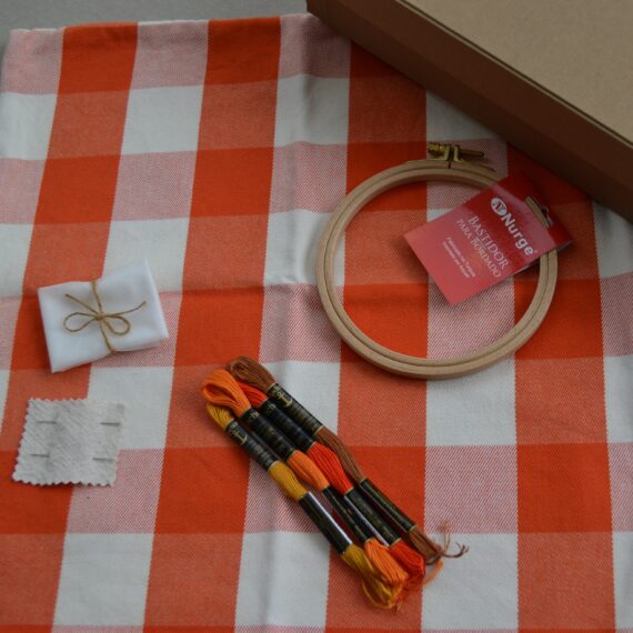 Kit Gift – Almofada Vichy Laranja